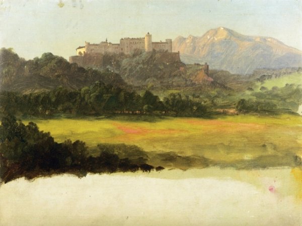 Main Product Photo of Salzburg, Austria, View of the Castle Painting by Frederic Edwin Church