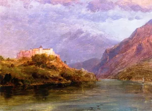 Salzburg Castle by Frederic Edwin Church - Oil Painting Reproduction