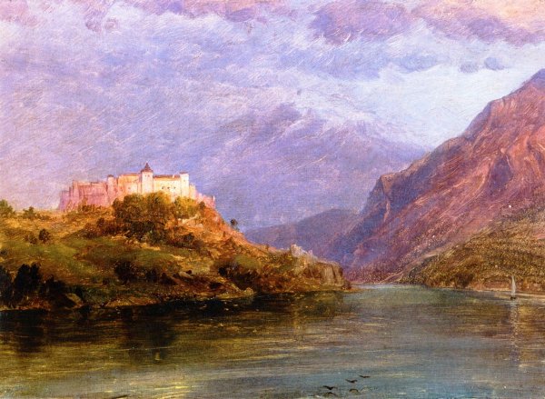 Main Product Photo of Salzburg Castle Painting by Frederic Edwin Church