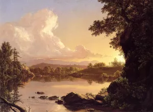 Scene on the Catskill Creek, New York by Frederic Edwin Church - Oil Painting Reproduction