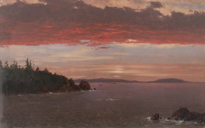 Schoodic Peninsula from Mount Desert at Sunrise by Frederic Edwin Church Oil Painting