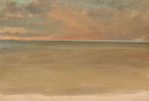Seascape with Icecap in the Distance by Frederic Edwin Church Oil Painting