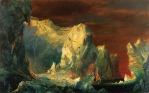 Study for The Icebergs by Frederic Edwin Church Oil Painting