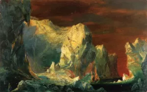 Study for The Icebergs by Frederic Edwin Church Oil Painting