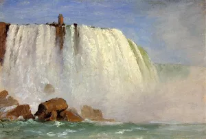 Study for Under Niagara by Frederic Edwin Church - Oil Painting Reproduction