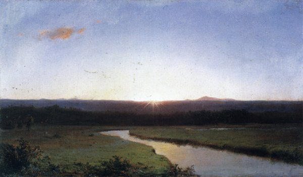 Sunrise also known as The Rising Sun by Frederic Edwin Church - Hand-Painted Oil Painting Reproduction