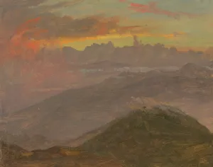 Sunset and Mountains by Frederic Edwin Church Oil Painting