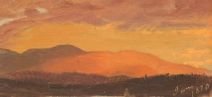 Sunset, Hudson Valley by Frederic Edwin Church Oil Painting