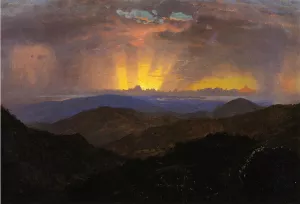 Sunset, Jamaica Study for the After Glow by Frederic Edwin Church - Oil Painting Reproduction