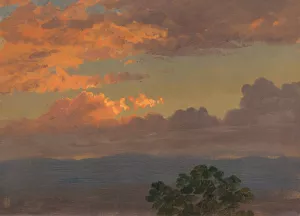 Sunset Oil painting by Frederic Edwin Church