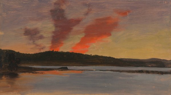 Sunset Near Bar Harbor, Maine  by Frederic Edwin Church - Hand-Painted Oil Painting Reproduction