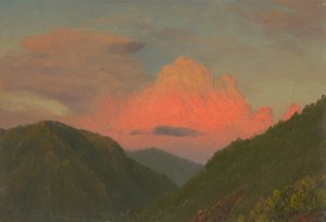 Sunset over Hilltops, Jamaica, West Indies by Frederic Edwin Church Oil Painting