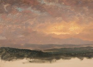 Sunset over the Catskills by Frederic Edwin Church Oil Painting