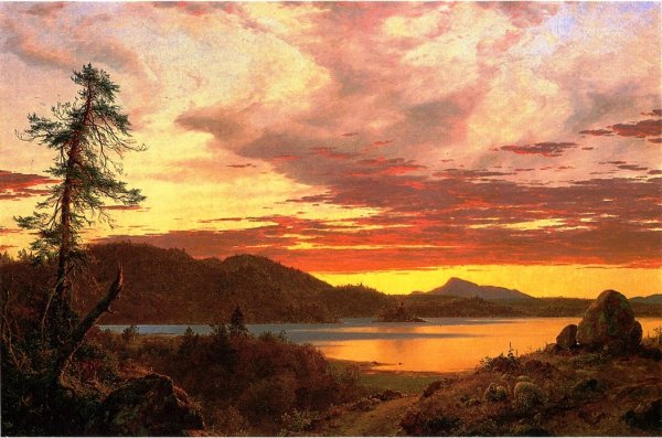 Main Product Photo of Sunset Painting by Frederic Edwin Church