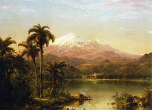 Tamaca Palms by Frederic Edwin Church Oil Painting