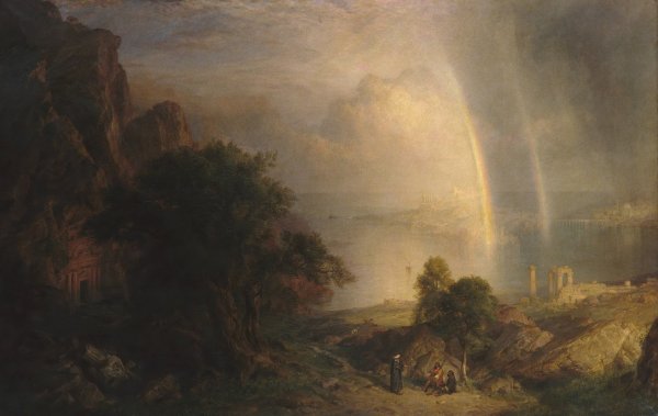 The Aegean Sea  by Frederic Edwin Church - Hand-Painted Oil Painting Reproduction
