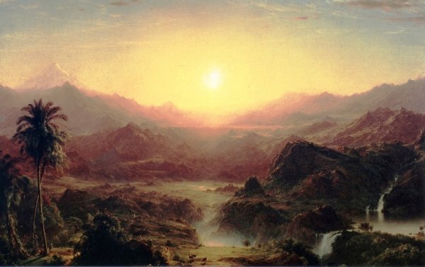 Main Product Photo of The Andes of Ecuador Painting by Frederic Edwin Church