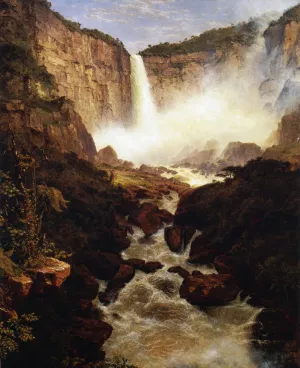 The Falls of Tequendama, Near Bogota, New Granada by Frederic Edwin Church Oil Painting