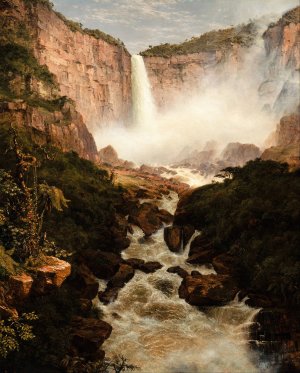 The Falls of the Tequendama near Bogota, New Granada by Frederic Edwin Church Oil Painting