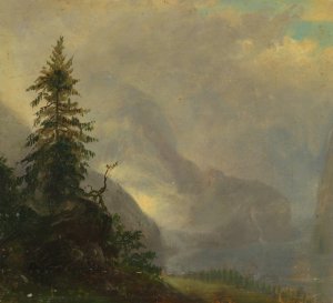 The Koenigsee, near Berchtesgeden, Bavaria by Frederic Edwin Church Oil Painting