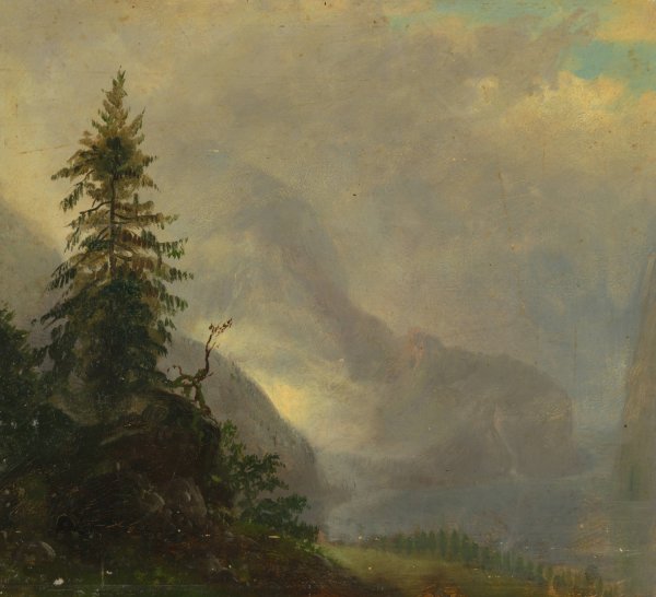 The Koenigsee, near Berchtesgeden, Bavaria  by Frederic Edwin Church - Hand-Painted Oil Painting Reproduction