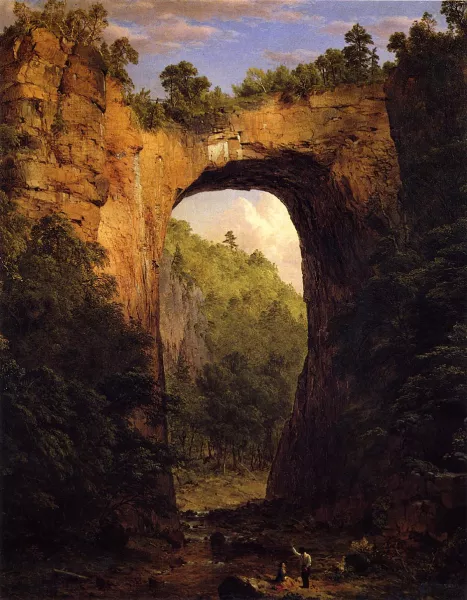 The Natural Bridge, Virginia by Frederic Edwin Church - Oil Painting Reproduction