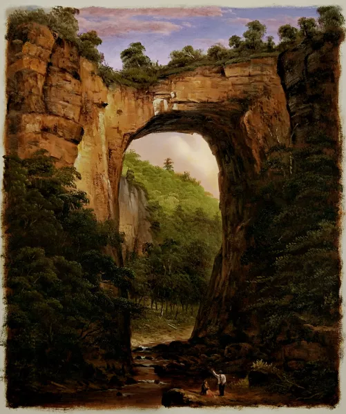 The Natural Bridge, Virginia by Frederic Edwin Church - Oil Painting Reproduction