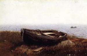 The Old Boat also known as The Abandoned Skiff by Frederic Edwin Church Oil Painting