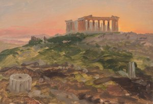 The Parthenon from the Southeast by Frederic Edwin Church Oil Painting