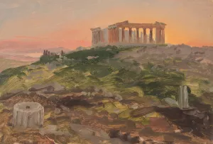 The Parthenon from the Southeast by Frederic Edwin Church Oil Painting