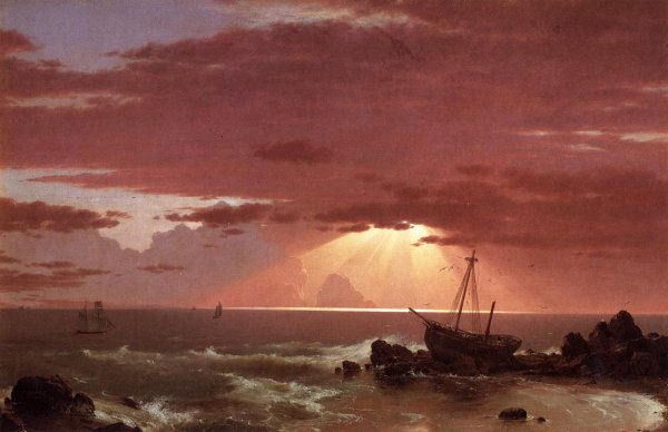Main Product Photo of The Wreck Painting by Frederic Edwin Church