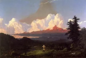 To the Memory of Cole by Frederic Edwin Church - Oil Painting Reproduction