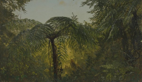 Tropical Landscape  by Frederic Edwin Church - Hand-Painted Oil Painting Reproduction