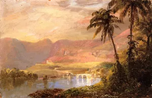 Tropical Landscape by Frederic Edwin Church - Oil Painting Reproduction