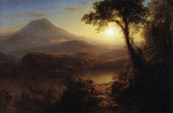 Tropical Scenery also known as South American Landscape by Frederic Edwin Church - Hand-Painted Oil Painting Reproduction