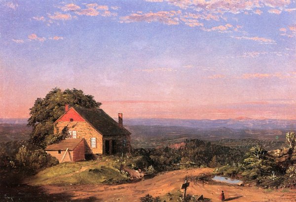 Twilight in the Adirondacks by Frederic Edwin Church - Hand-Painted Oil Painting Reproduction