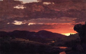 Twilight, 'Short arbiter 'twixt day and night' Oil painting by Frederic Edwin Church