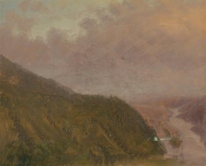 Valley from Top of a High Hill by Frederic Edwin Church Oil Painting