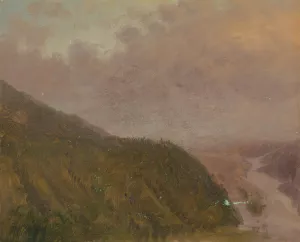 Valley from Top of a High Hill by Frederic Edwin Church Oil Painting