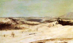 View from Olana in the Snow by Frederic Edwin Church Oil Painting