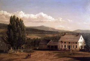 View in Pittsford, Vt. Oil painting by Frederic Edwin Church