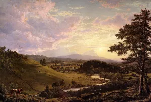 View Near Stockbridge, Mass by Frederic Edwin Church Oil Painting