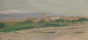View of Baalbek by Frederic Edwin Church Oil Painting