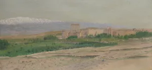 View of Baalbek by Frederic Edwin Church Oil Painting