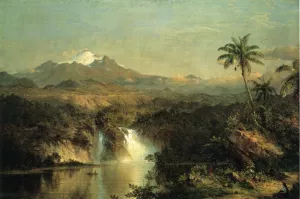 View of Cotopaxi by Frederic Edwin Church Oil Painting