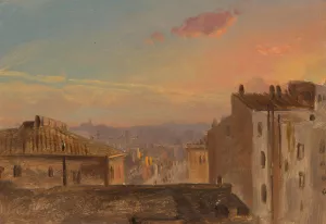 View of Rome by Frederic Edwin Church Oil Painting