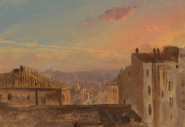 View of Rome  by Frederic Edwin Church - Hand-Painted Oil Painting Reproduction