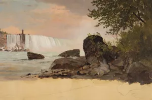 View of the Canadian Falls and Goat Island Oil painting by Frederic Edwin Church