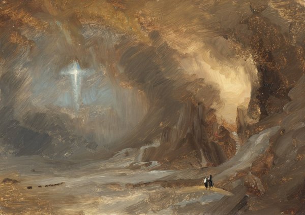 Vision of the Cross  by Frederic Edwin Church - Hand-Painted Oil Painting Reproduction