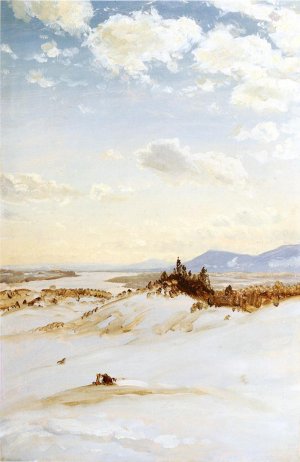 Winter Scene, Olana by Frederic Edwin Church Oil Painting